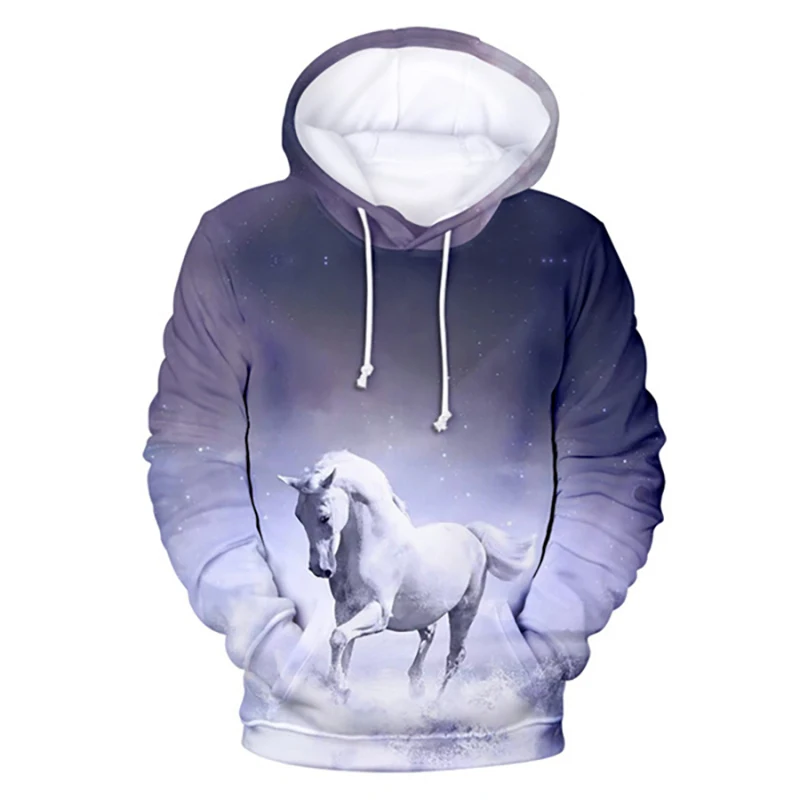 Horse Animal 3D Print Hoodies Spring Men Women Fashion Streetwear Oversized Sweatshirts Hoodie Pullovers Tracksuit Man Clothing