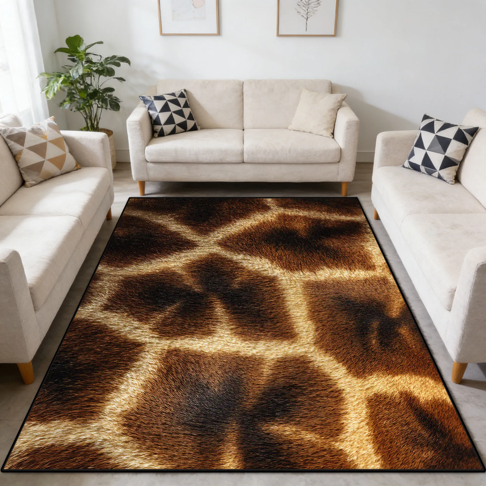 3D Animal Fur Pattern Rugs Living Room Easy Clean Soft Fluffy Decoration Carpet cloakroom Luxury Large Size Anti-skid Floor Mats