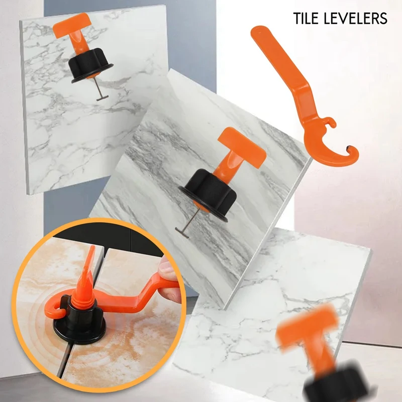 Hete 151 Pcs Plat Keramisch Niveau Wiggen Tegel Spacers Herbruikbare Vloer Wandtegel Nivellering Systeem Level Locator Spacers Tang
