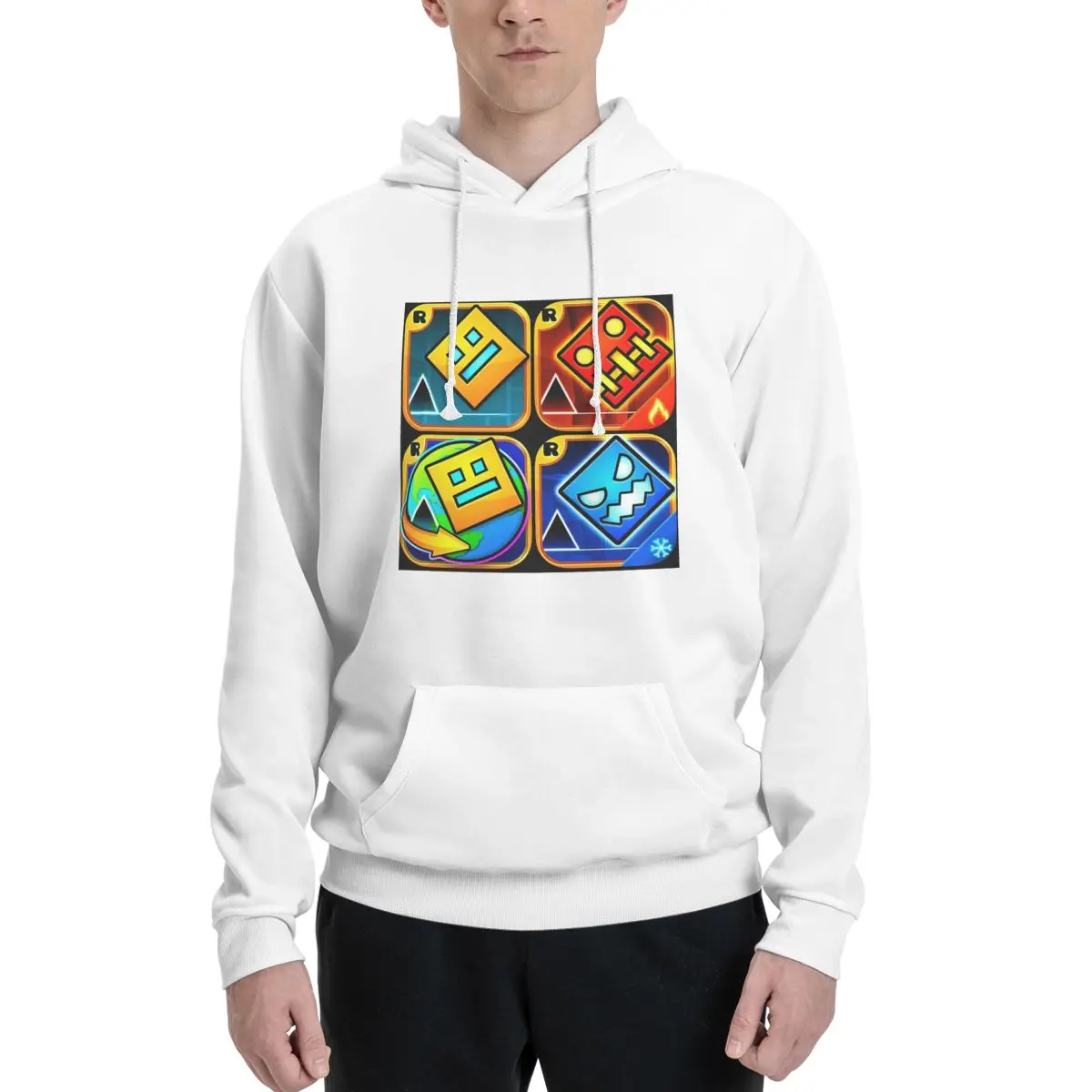 Videospiel Geometrie Dash Paar Hoodies Männer Frauen Casual Pullover Sweatshirts Hip Hop Langarm Kleidung Herbst Winter
