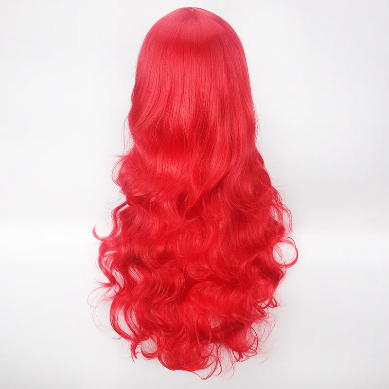 Anime The Little Mermaid Princess Ariel synthetic Cosplay Wig for Women Halloween Wigs for Girls Play Wig Party Stage Red Wigs