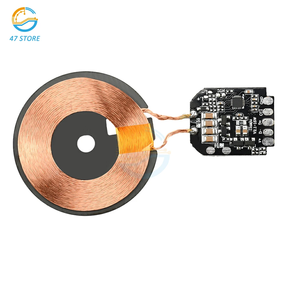 15W Wireless Charger โมดูลเครื่องส่งสัญญาณแผงวงจร PCBA สําหรับ Qi Coil สําหรับ Magsafe Fast Wireless Charger โมดูลอุปกรณ์เสริม