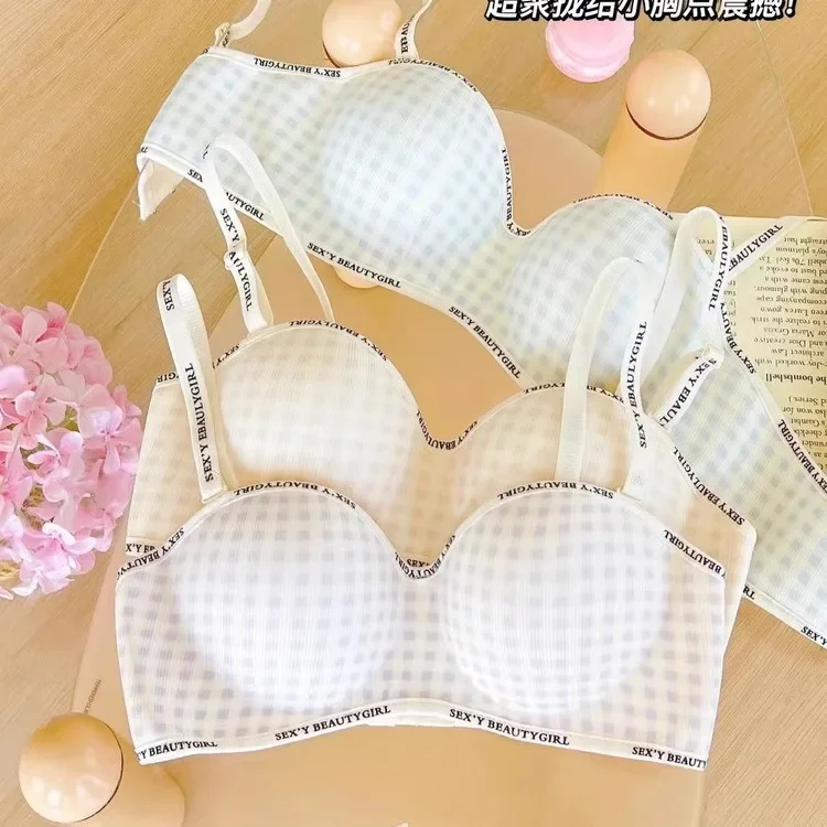 Detachable Thin Shoulder Straps, Invisible Strapless Bra with No Trace, Women's Gathering, Strapless Half Cup Non Empty Bra