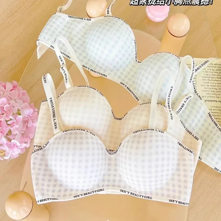  Detachable Thin Shoulder Straps, Invisible Strapless Bra with No Trace, Women's Gathering, Strapless Half Cup Non Empty Bra 