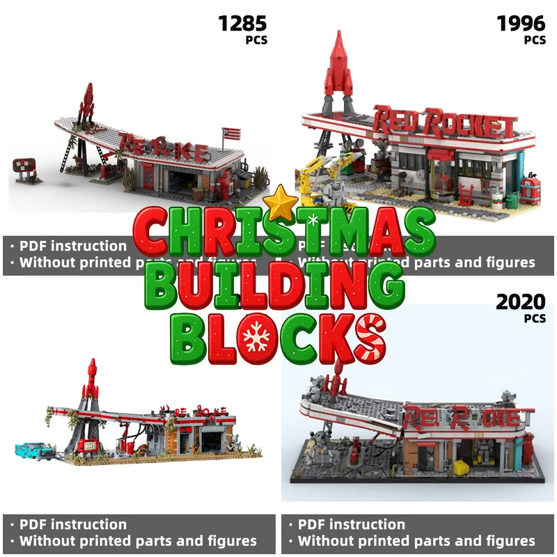 

Falowt! Ретро ракетная модель ресторана, строительные блоки постапокаптической станции, постапокаптический вентилятор, коллекция игрушек «сделай сам», сезон
