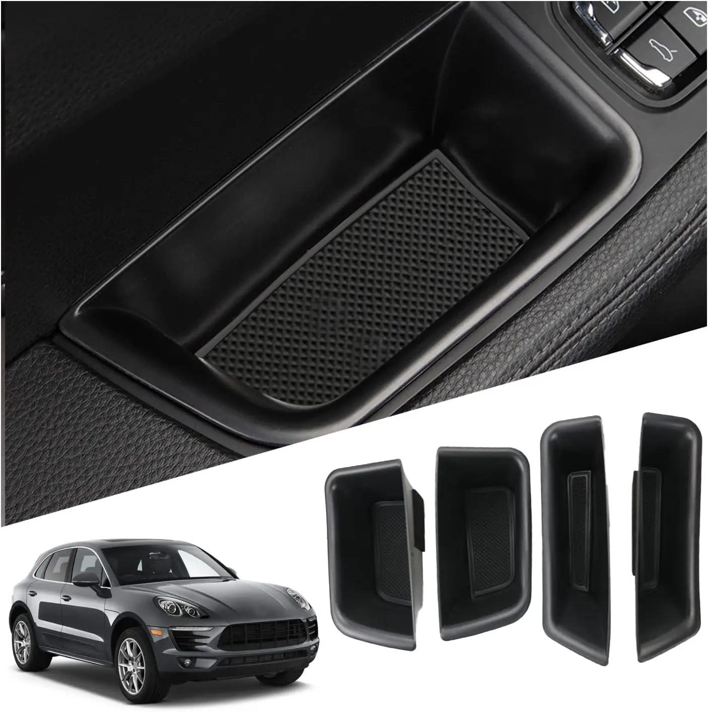 

(4 шт.) Аксессуары для Porsche Macan: Органайзеры в дверные ниши для Porsche Macan 2015-2026