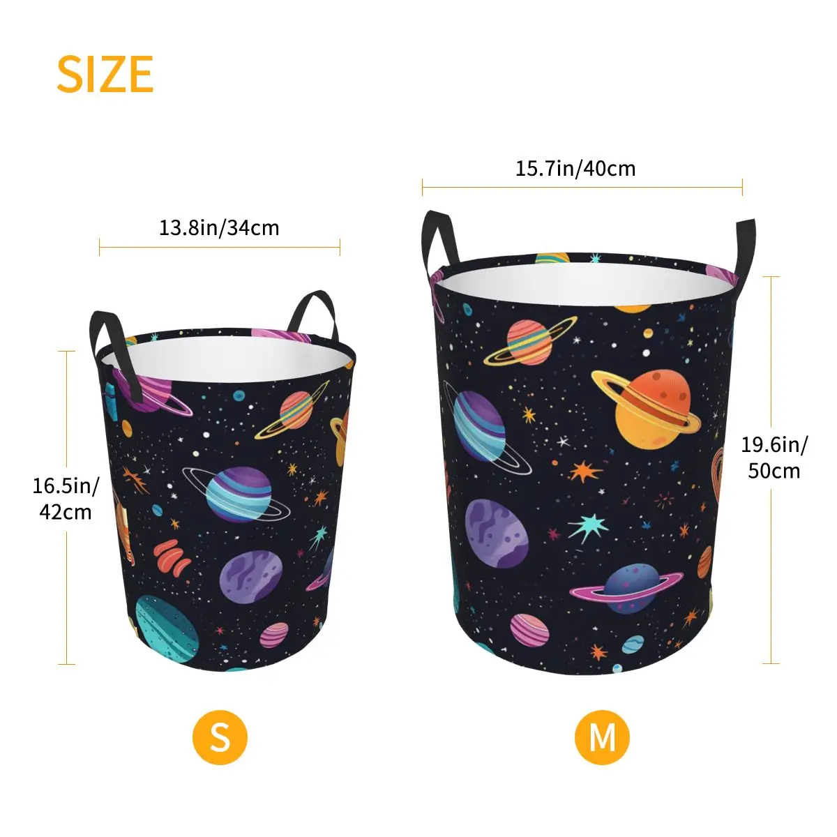 Solar System Space Planets Universe Foldable Laundry Baskets Dirty Clothes Toys Sundries Storage Basket Large Bag For Home Kids