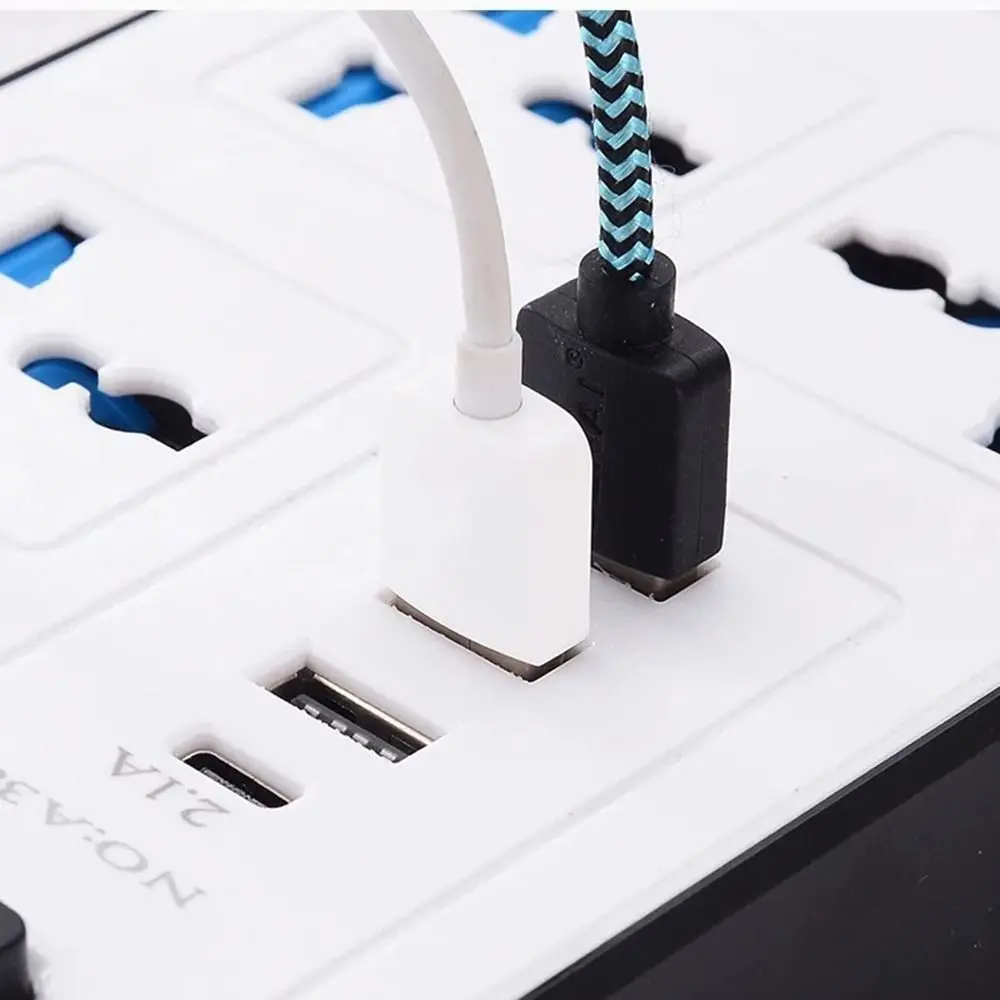 Multiprise Power Multi Tap 2m Extension Cord 6 AC Sockets & 3 USB Outlet Power Strip EU US UK Power Button Safe