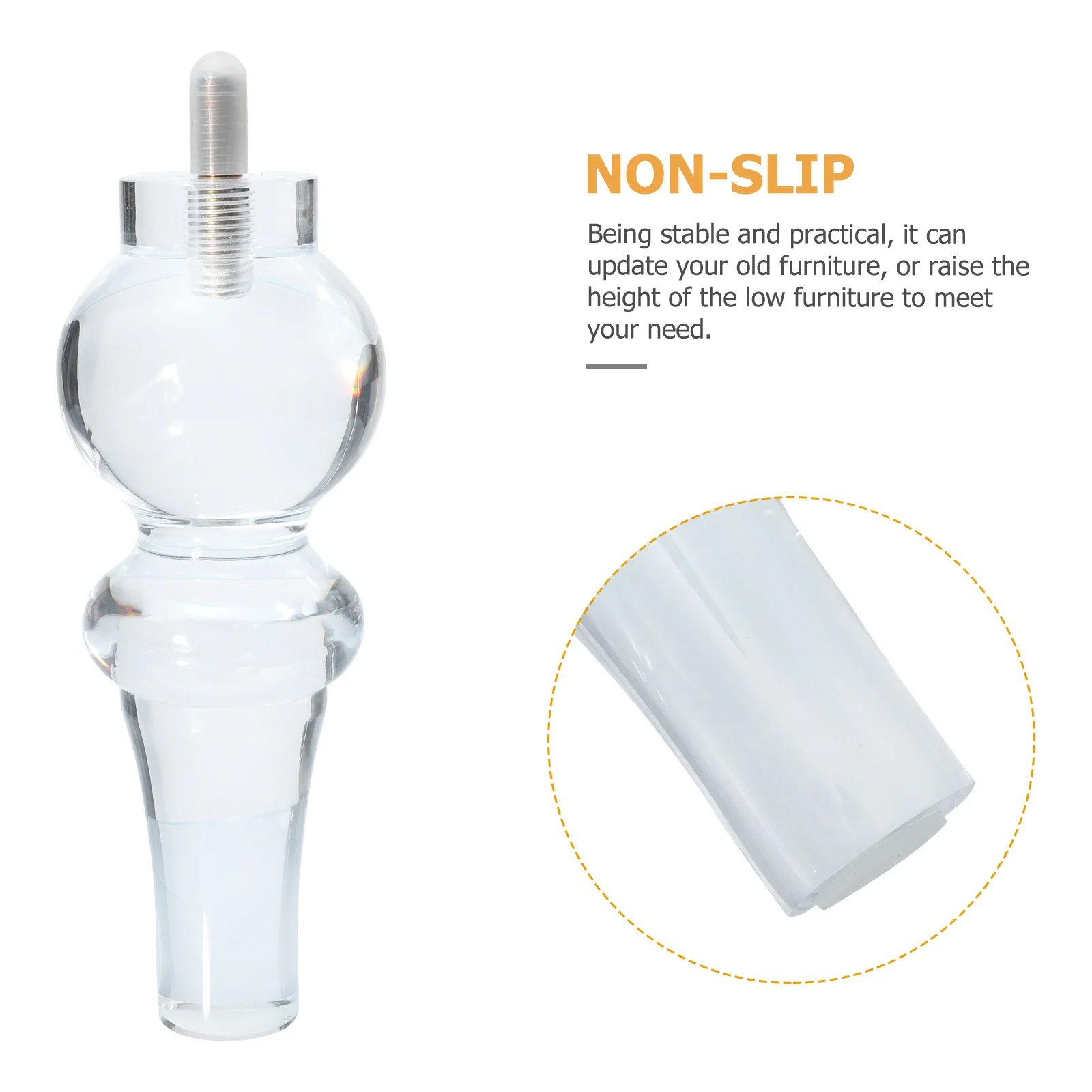 1Pcs Premium Crystal Sofa Support Legs Sturdy Transparent Acrylic Furniture Legs Cabinet Replacement Table Chair Feet