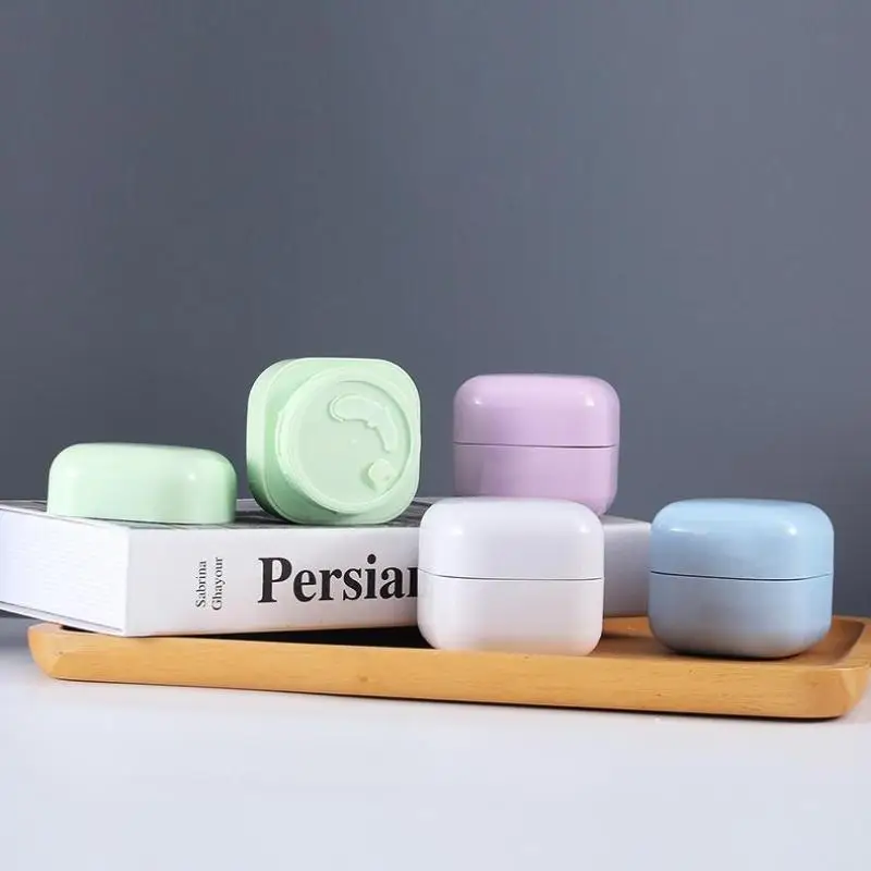 

100g Plastic Cream Jars PP Face Cream Jar Refillable Lotion Cream Bottle With Spoon Wide Mouth Frostbite Makeup Remover Bottle