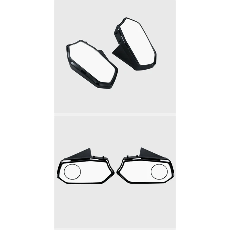 1 Pair Rearview Mirror Move Forward Mirror Kit Black Glass+Plastic For YAMAHA XMAX300 Xmax300 Xmax 300 2023+