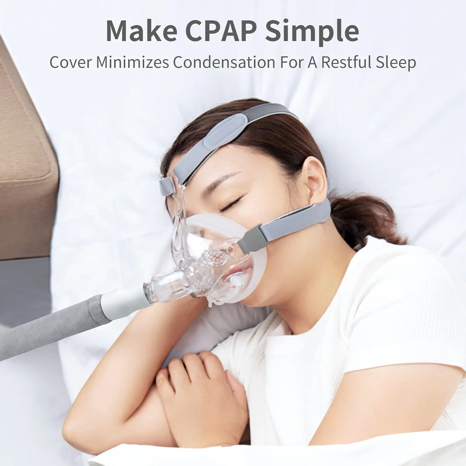 CPAP Hose Cover with Zipper for Standard 6 Foot CPAP Tubing Reusable Comfort Fleece Tube Insulator Super Soft Washable