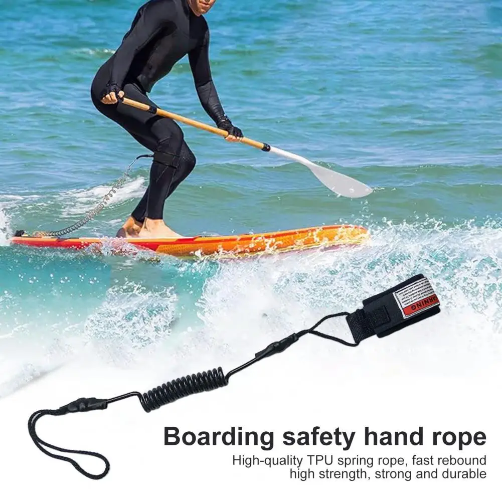 

130cm TPU Surfboard Leash Adjustable Coiled SUP Spring Wrist Strap Stand-Up Paddle Board Leg Rope Shortboard Longboard Leash