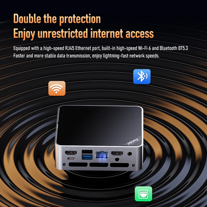 Zwide AMD Mini Host Ryzen R3-4300U Business Office Home MINI PC Pocket Computer Host