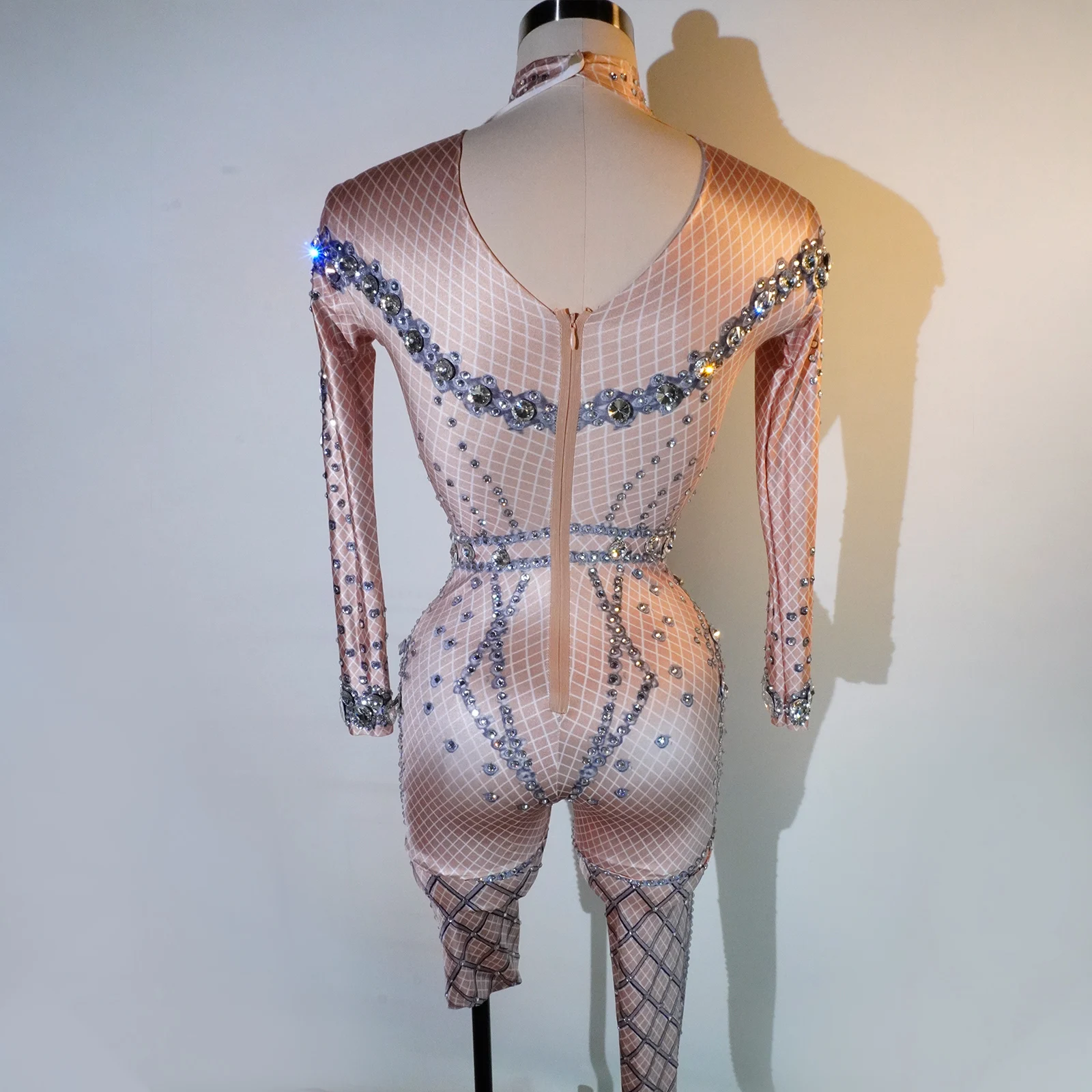 Festival Sparkle Overall Frauen Sexy Langarm Pole Dance Kostüm Nachtclub Party Bühne Showgirls Body Club Tragen ​