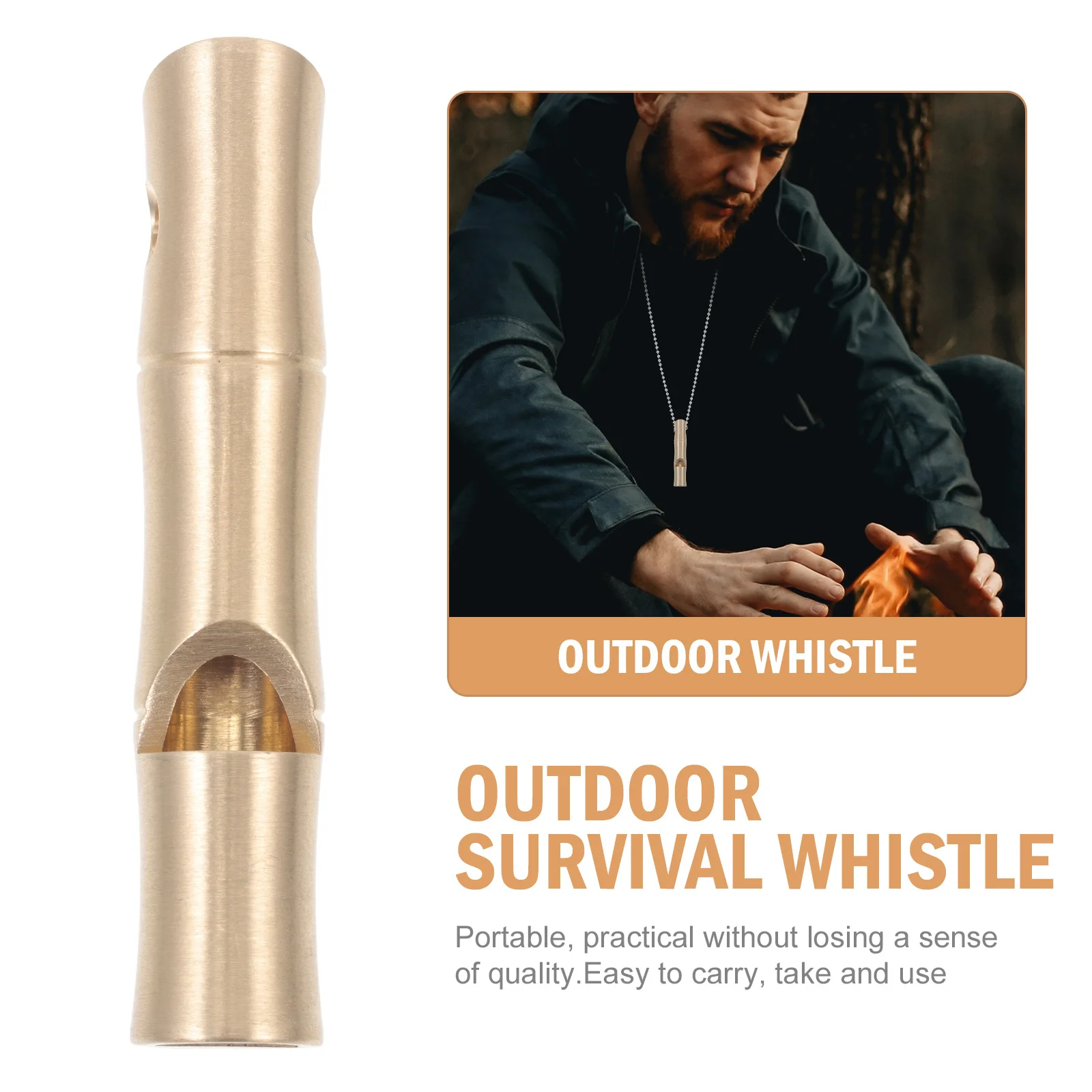 1 قطعة النحاس خمر عالية صافرة بقاء البحث في حالات الطوارئ مساعدة بصوت عال التدريب صافرة أدوات البحث في الهواء الطلق