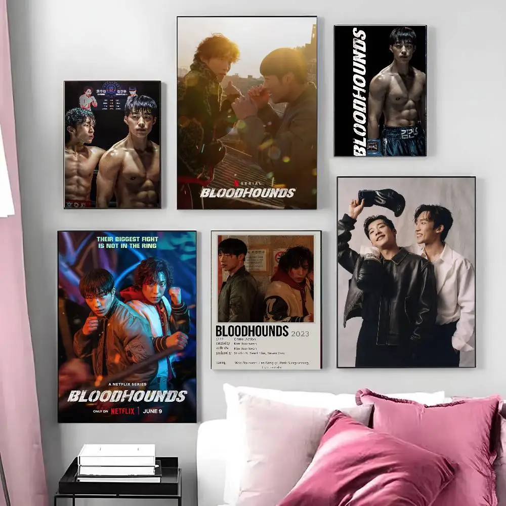 Bloodhounds Movie Poster Art Sticky Wall Waterproof Home Living Room Bedroom Bar Aesthetic Decoration