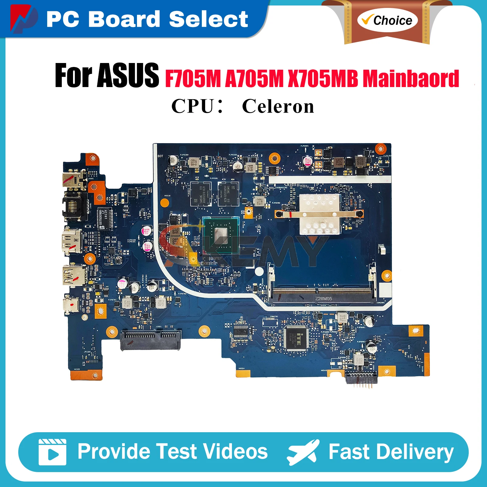 

Материнская плата для ноутбука X705MB для ASUS VivoBook A705M X705M F705M X705MB, материнская плата для ноутбука с процессором Celeron, 100% тестирование, ОК, быстрая доставка
