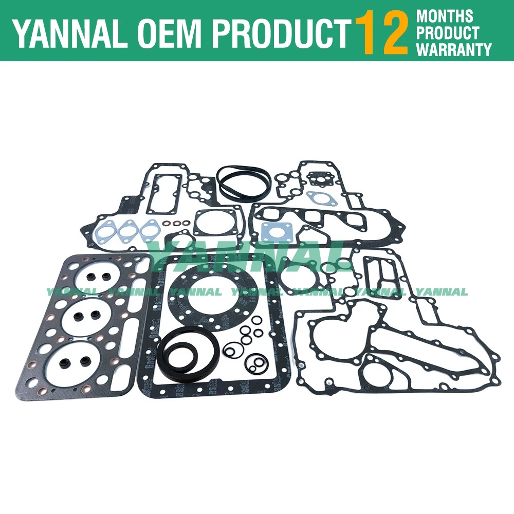 D1302 Overhaul Gasket Kit Upper Lower Set For Kubota engine KH11H KH60 excavator