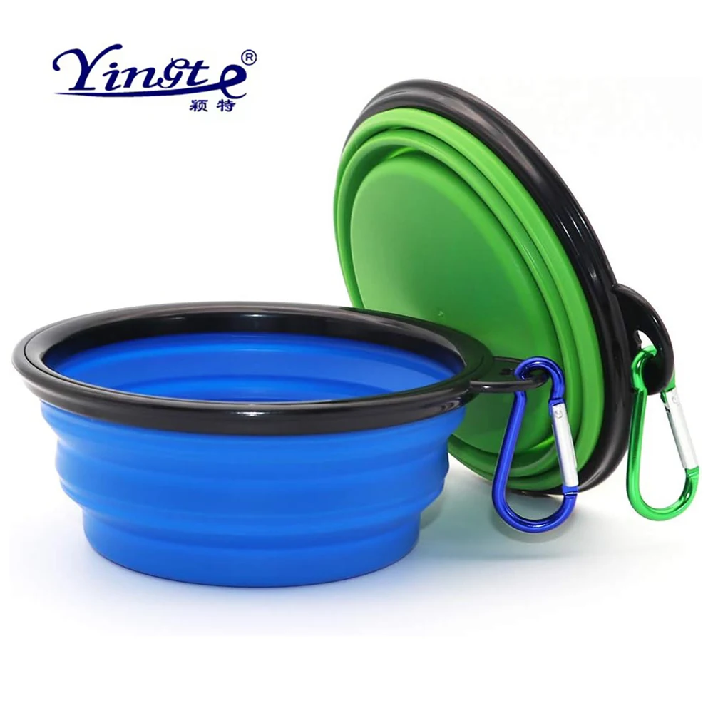 

Pet Folding Bowl Silicone 350ML With Buckle Cat And Dog Food Tray Portable Travel Bowl Suitable Indoor And Outdoor Activities