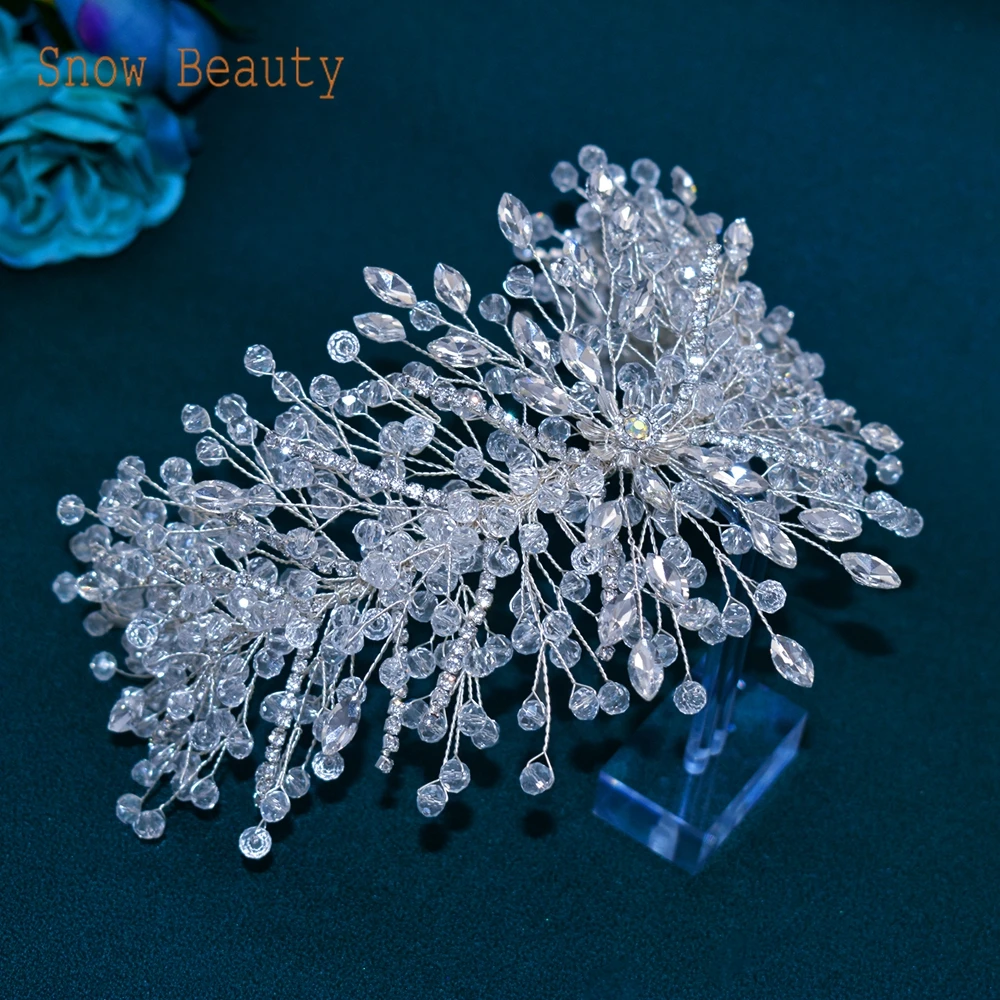 

DZ116 Bridal Hairband Handmade Bridal Hair Accessories Wedding Hair Band Princess Bridal Crowns Jewelry Crystal Women Headdress
