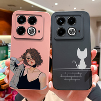 For Infinix Note 40 Note 40 Pro 4G Note 40 Pro 5G Note 40 Pro+ Case Cool Girl Liquid Silicone Cover For 40 40Pro 40 Pro+ Funda