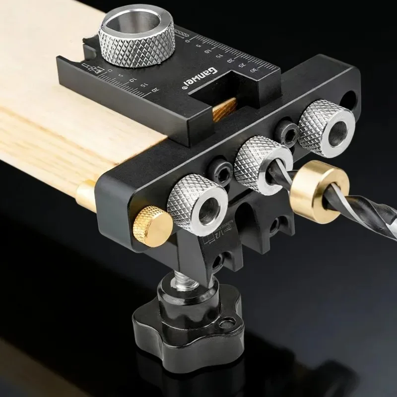 

3 in 1 Doweling Jig Kit for Woodworking Precision Drill Guide for Furniture Hardware Wooden Dowel Joint Carpenter Tool