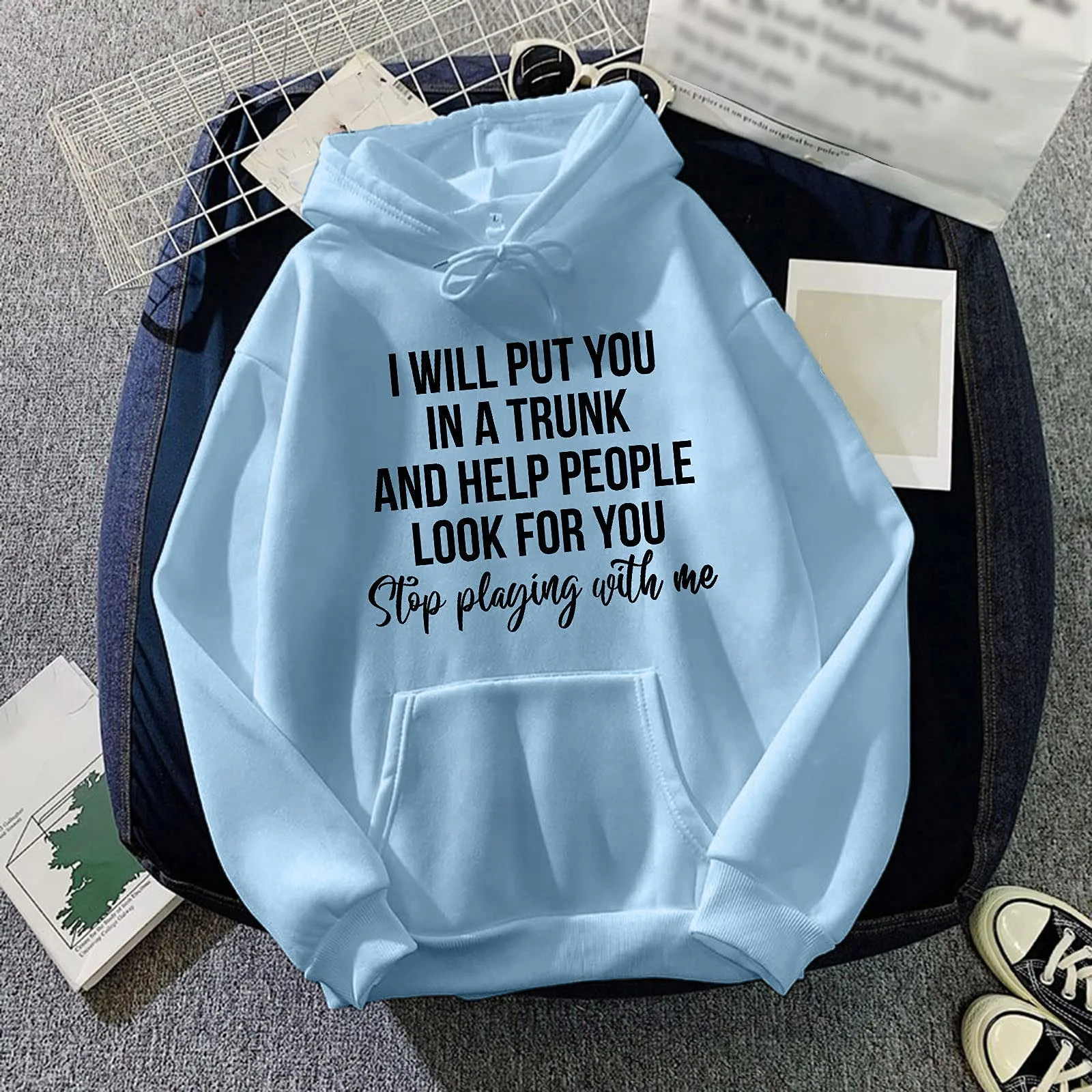 Loose Hoodies Letter Print Long-Sleeved Plus Size Sweatshirts Women Blouse Pullover Clothing Clearance Woman Clothing Tops