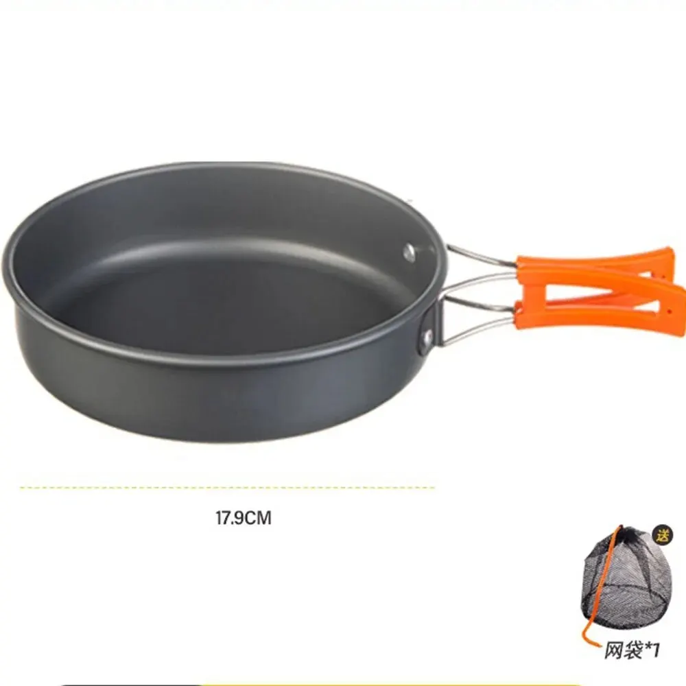 Outdoor Pots, Aluminum Alloy Material, Portable Convenient Storage, Frying Pot, Perfect For Outdoor Camping With Storage Bag