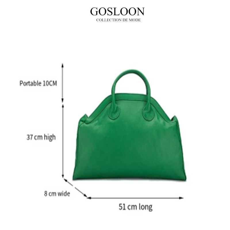 GOSLOON-248 borse a tracolla da donna in morbida pelle di lusso di grande capacità borsa da donna in pelle originale borsa da donna Casual