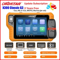 OBDSTAR X300 Classic G3 Key Programmer with Built-in CAN FD DoIP Support Car/ HD/ E-Car/ Motorcycles/ Jet Ski