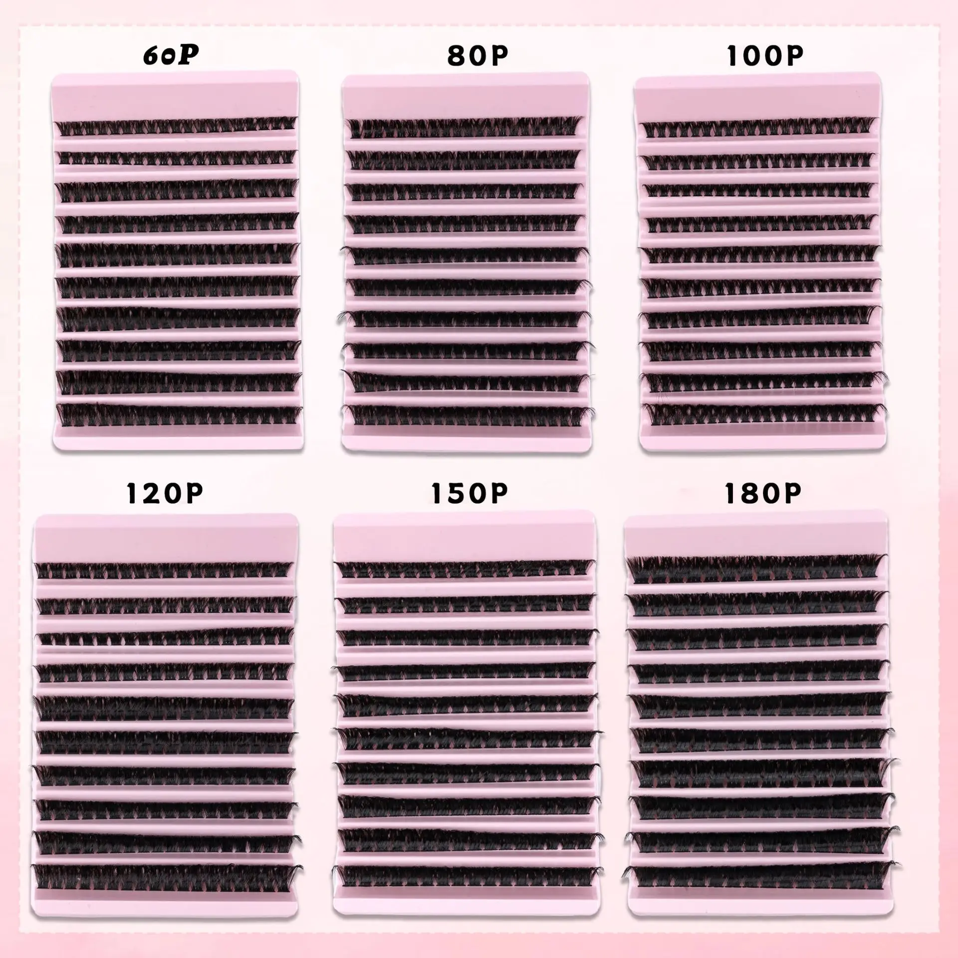 Mj 20/30/40/50d cluster cílios individuais c onda 8-16mm cílios postiços 10 linhas diy lash macio falso cilios extensão de cílios fazer