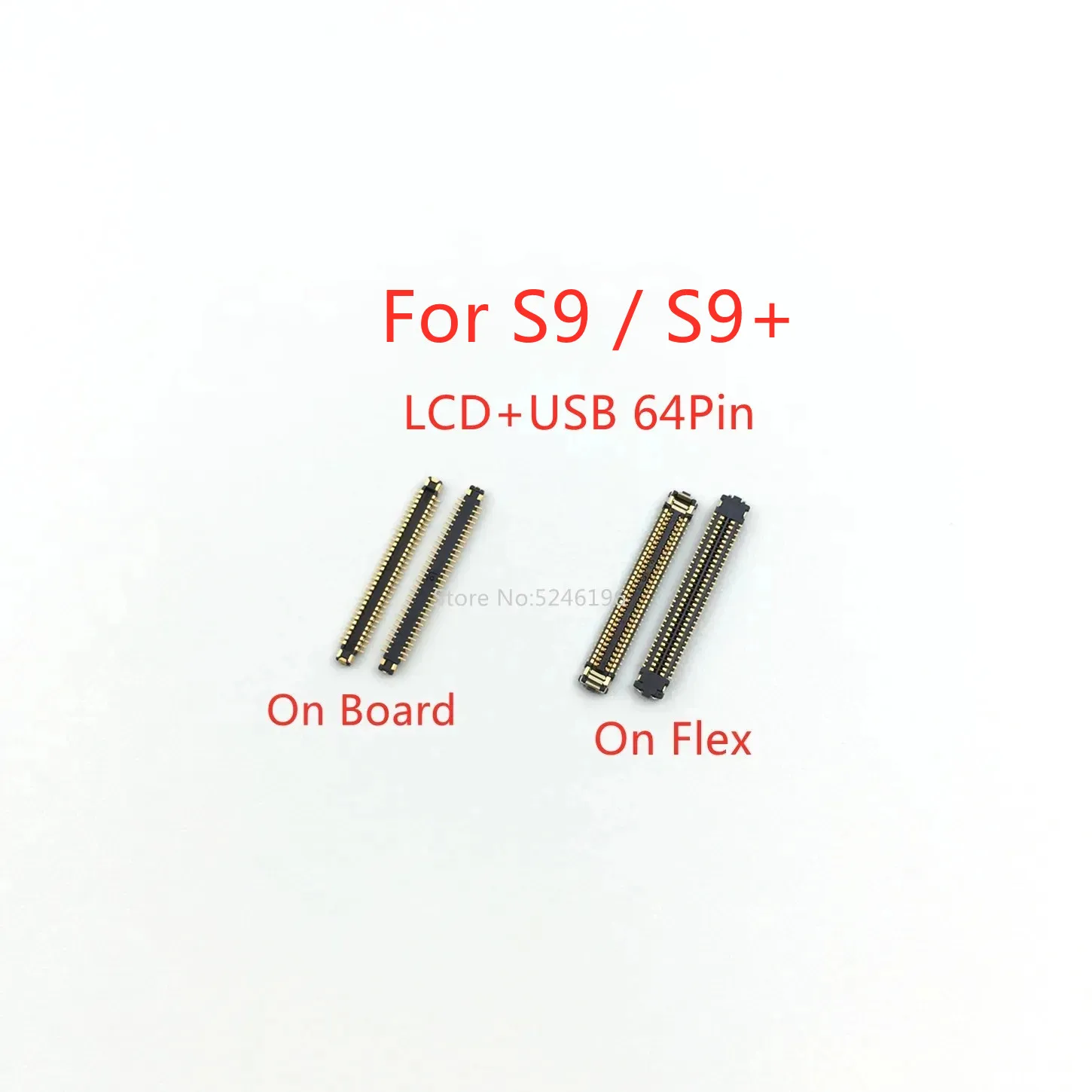 

5-10Pcs LCD Display FPC Connector USB Charging Dock Port 64Pin For Samsung Galaxy S9 G960F G960U S9+ G965F G965U Plug On Board