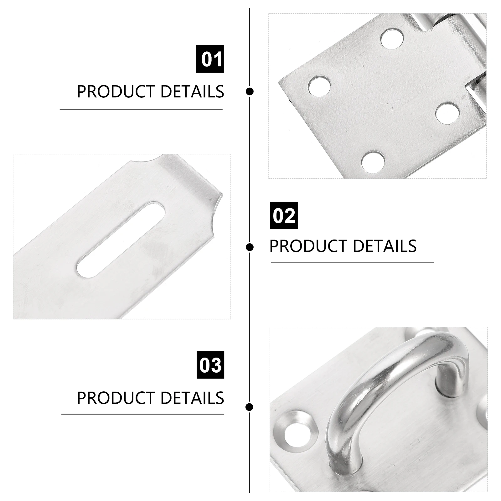 

304 Stainless Steel Door Lock Buckle Gate Hasp Latch Security Hardware Safety Clasp Drawer Cupboard Locks Anti Theft Hasps Home