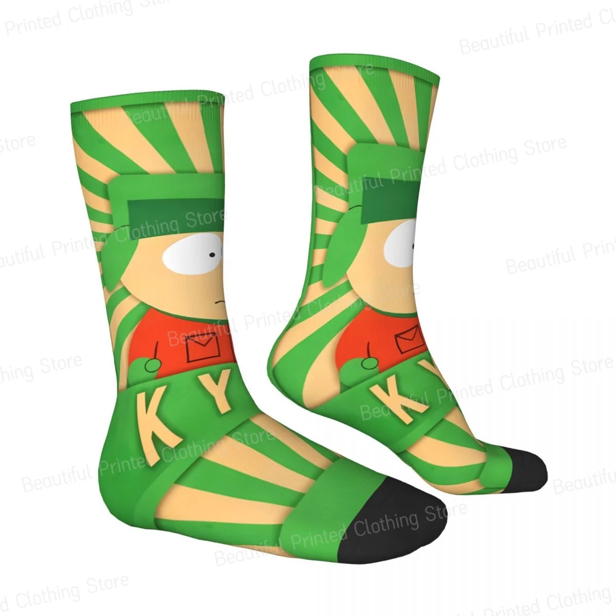 Kyle S-southpark Theme Unisex Four Seasons Socks Hiking Fun printing Socks Street Style Crazy Sock