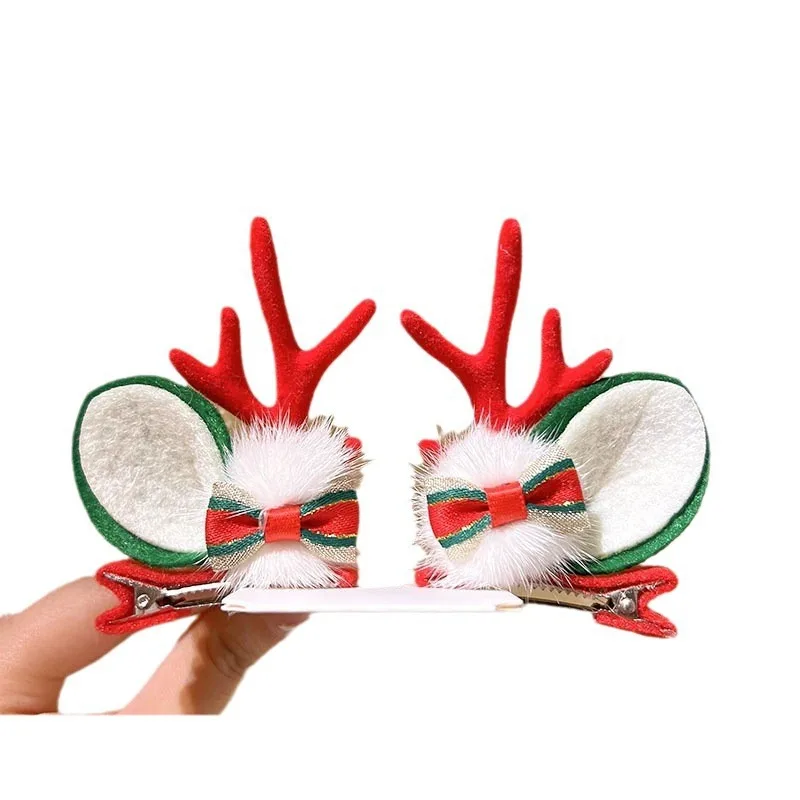 New Christmas Children's Antlers Hairpin Headband Deer Girls Hair Accessories