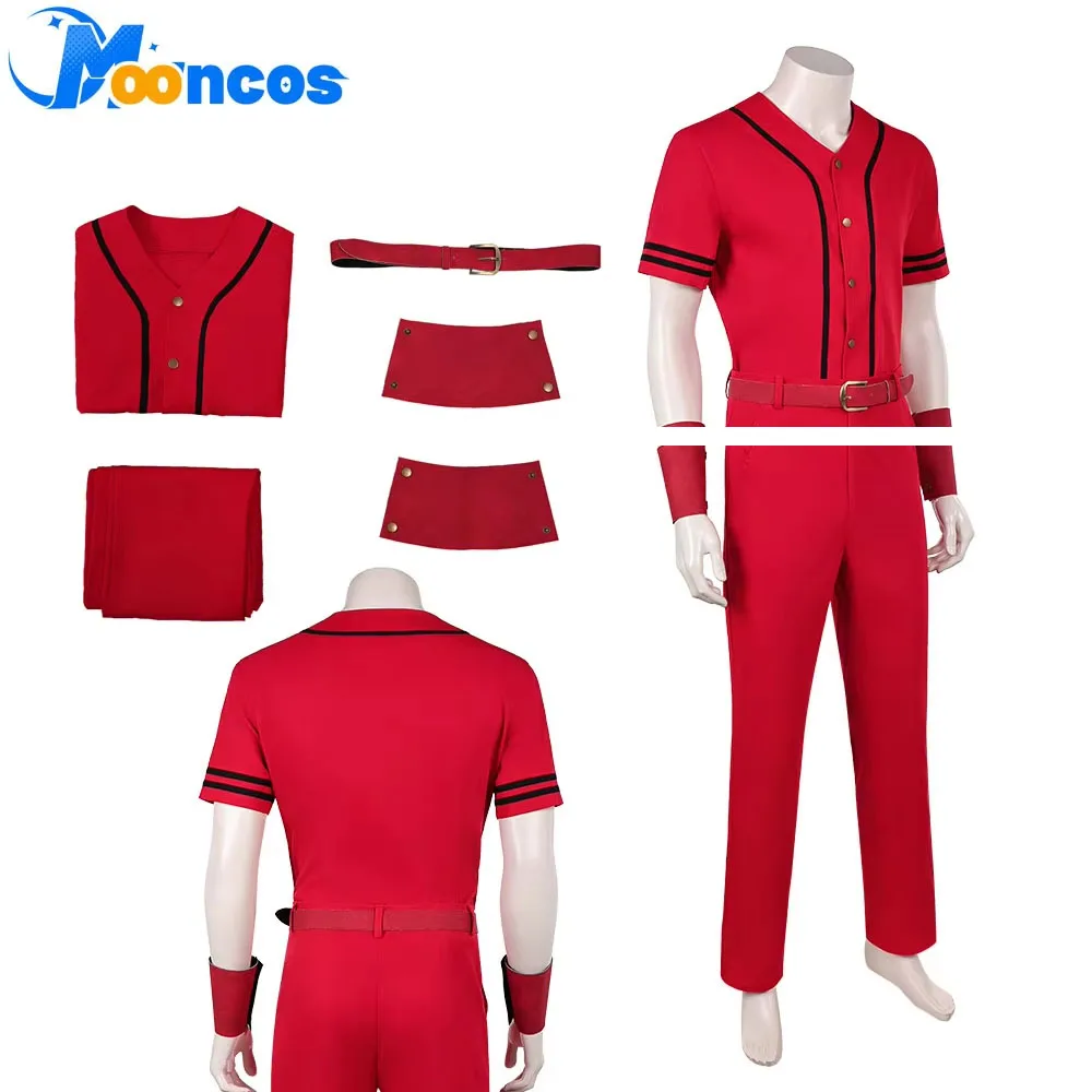 

Костюм для косплея Луффи мужской: красная рубашка, брюки, пояс, наручи, одежда для ролевых игр по мотивам фильма, мужской костюм для Хэллоуина и карнавала