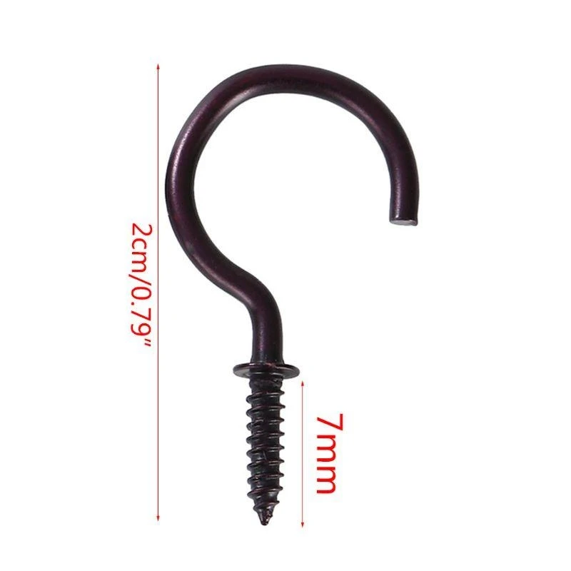 18 قطعة من خطافات السقف اللولبية للأماكن الخارجية للنباتات ومغذيات الطيور #6