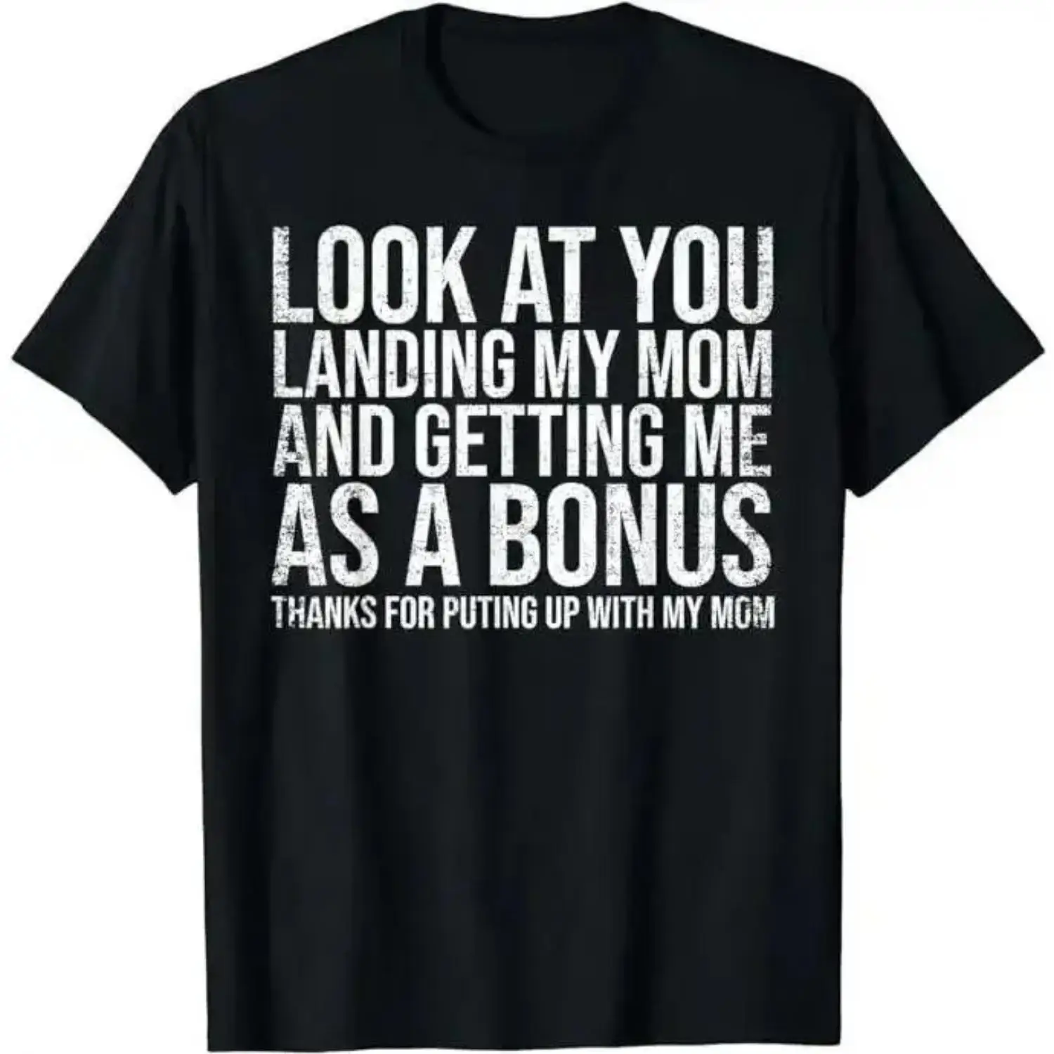 Camiseta para el Día del Padre, Regalos para el padrino, Camiseta divertida para papá con la frase 'Mira, te estoy dejando caer, mi mamá me dio como bonificación', Camiseta informal de algodón para hombre, Top básico para el Día del Padre