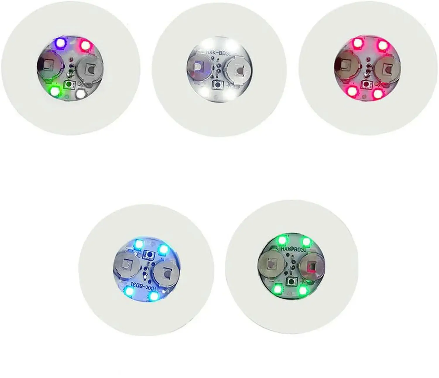 LEDフラッシュライトボトル,3mm,4個,LED,カップ,コースター,ミニグローステッカー,クラブ,パーティーデコレーション,7色,120個