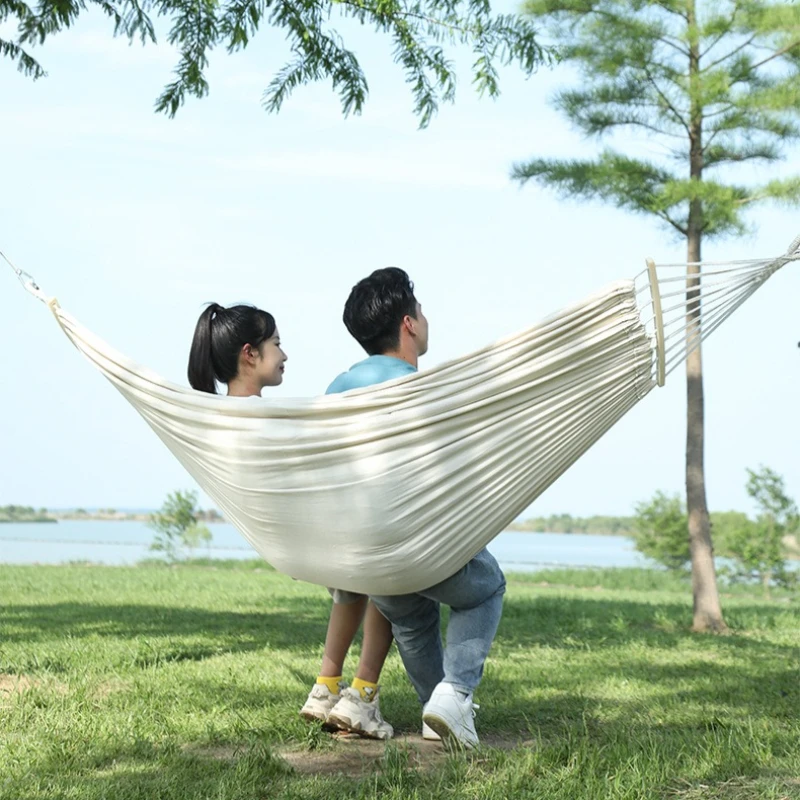 Portable Anti-Tip Outdoor Camping Hammock Swing Travel Hanging Bed Leisure Sleep Swing Camp Hammock for Comfortable Rest