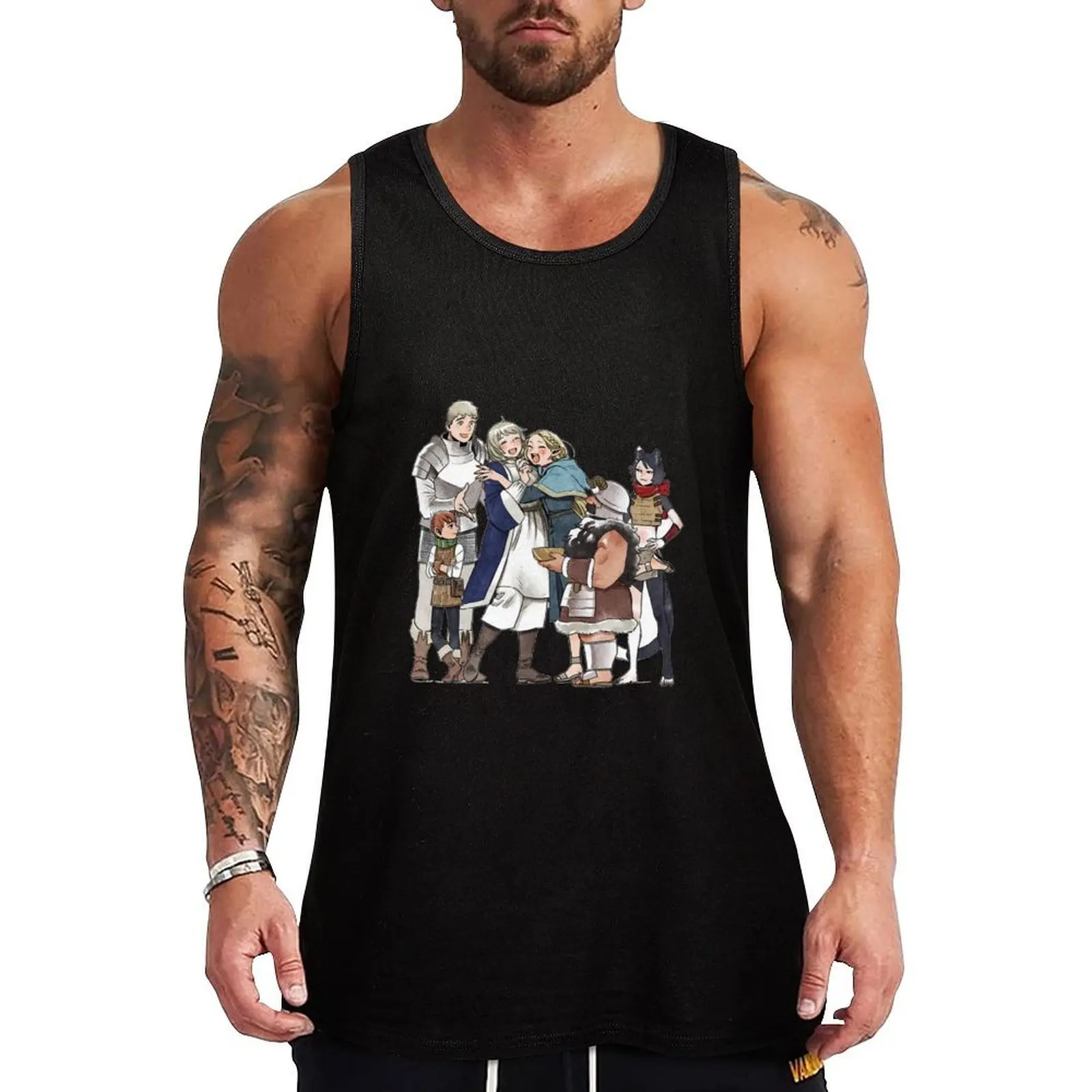 dungeon meshi Tank Top Bodybuilding Fitness Tank Top Sleeveless Gym Shirt