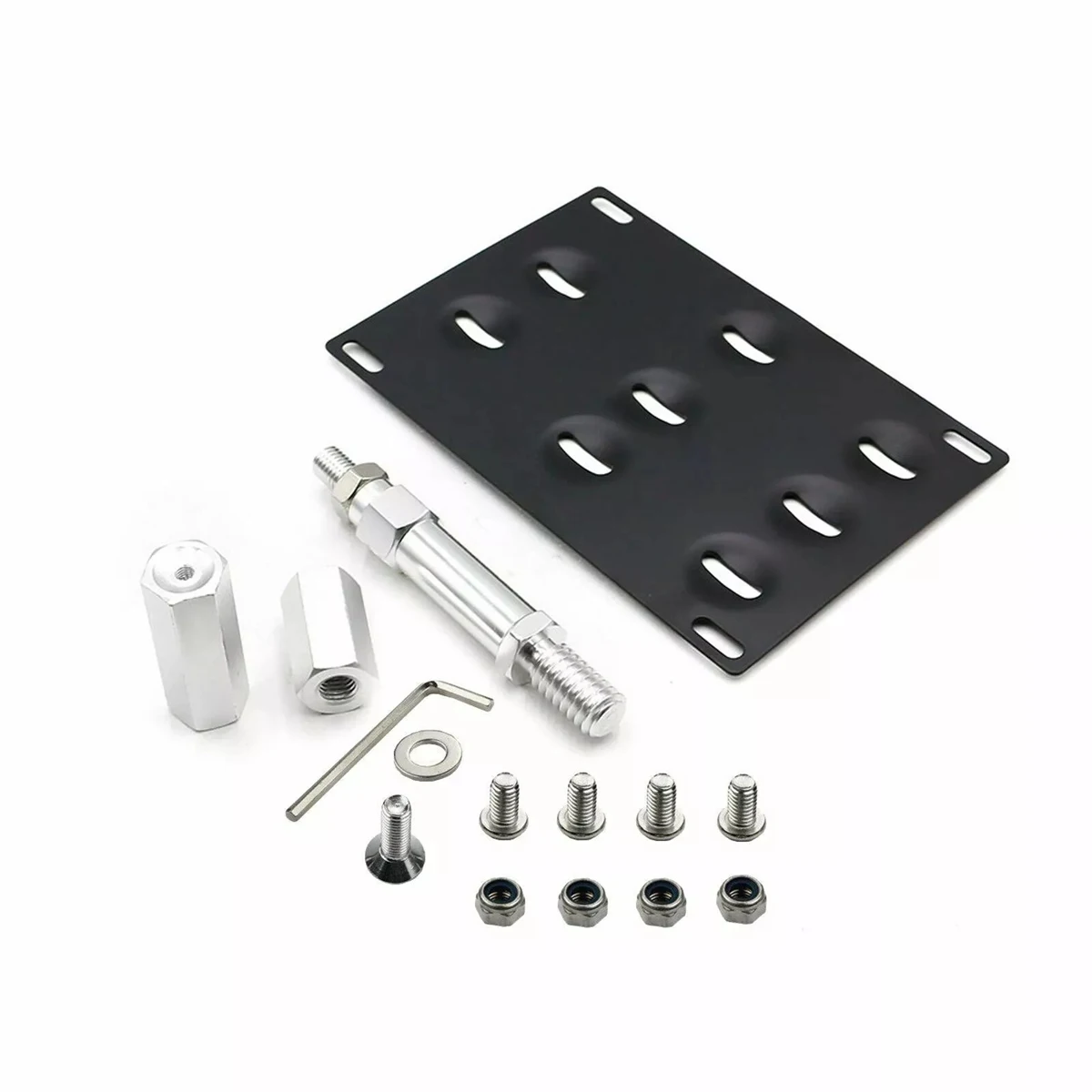 No Drill Front Tow Hook License Plate Mount Bracket for Volkswagen VW Golf GTI Jetta 05-10 Jetta Sportwagon 11-14 EOS Relocator - view 2
