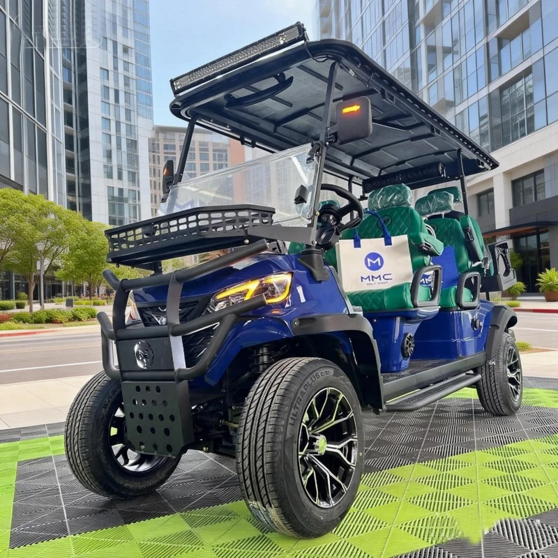 

New Popular Electric Golf Cart 48/60/72V Front Independent Suspension 2 Seater Off-Road Club Car with Solar Panels