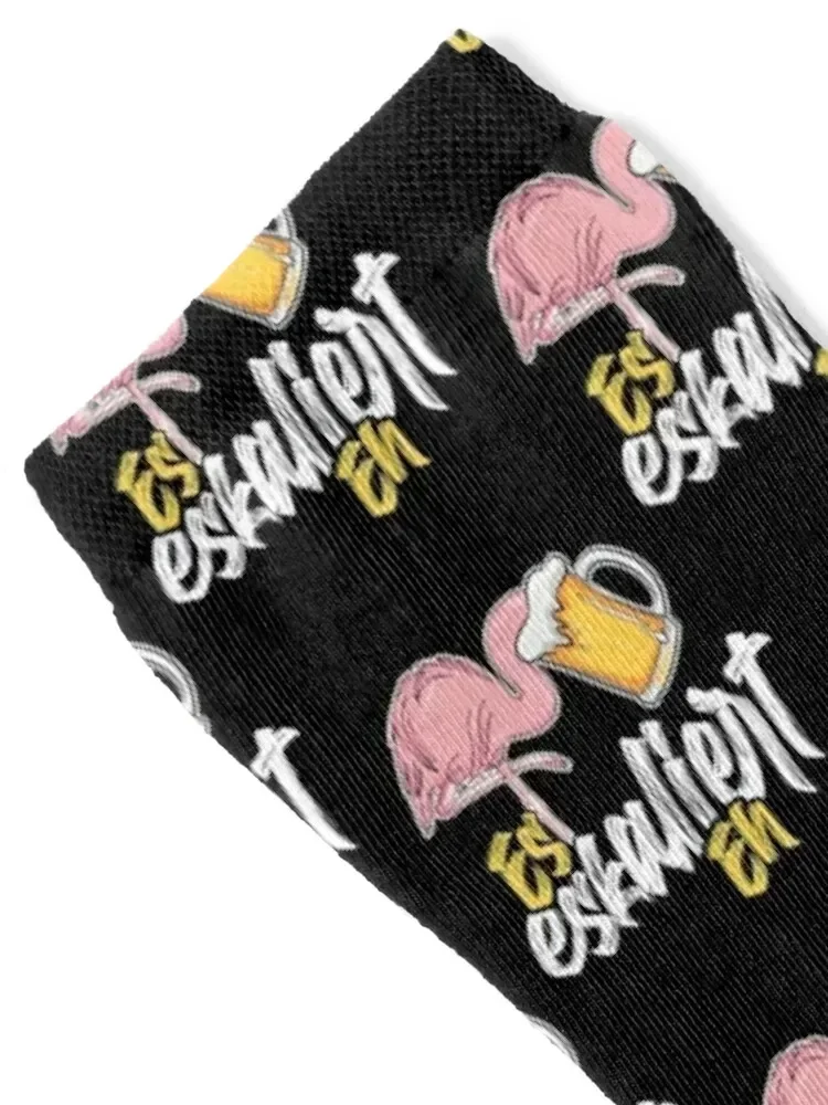 Trinken T-ShirtEs Eskaliert Eh Flamingo Bier Alkohol Trinken Party Vogel Socks warm winter Sports funny gift Socks Ladies Men's
