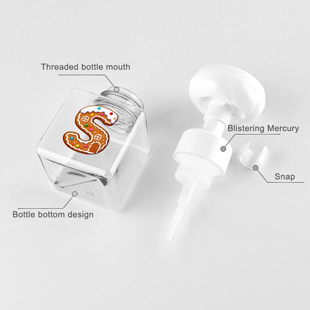 250 مللي موزع رغوة زهرة البلاستيك إعادة الملء زجاجة الصابون الفارغة الصحافة نوع موزعات صابون اليد الزنجبيل نمط المنزل #3