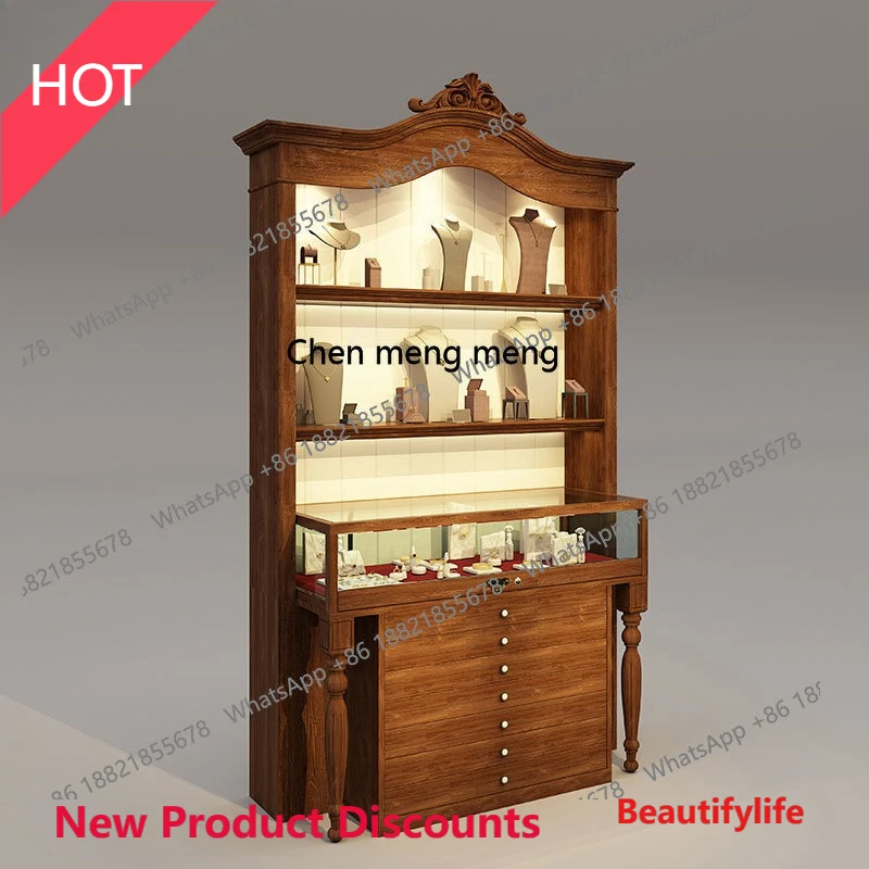 

Средневековый стеклянный шкаф для демонстрации ювелирных изделий, магазин одежды, шляпа, комбинированная полка, стеллаж для сумок для обуви