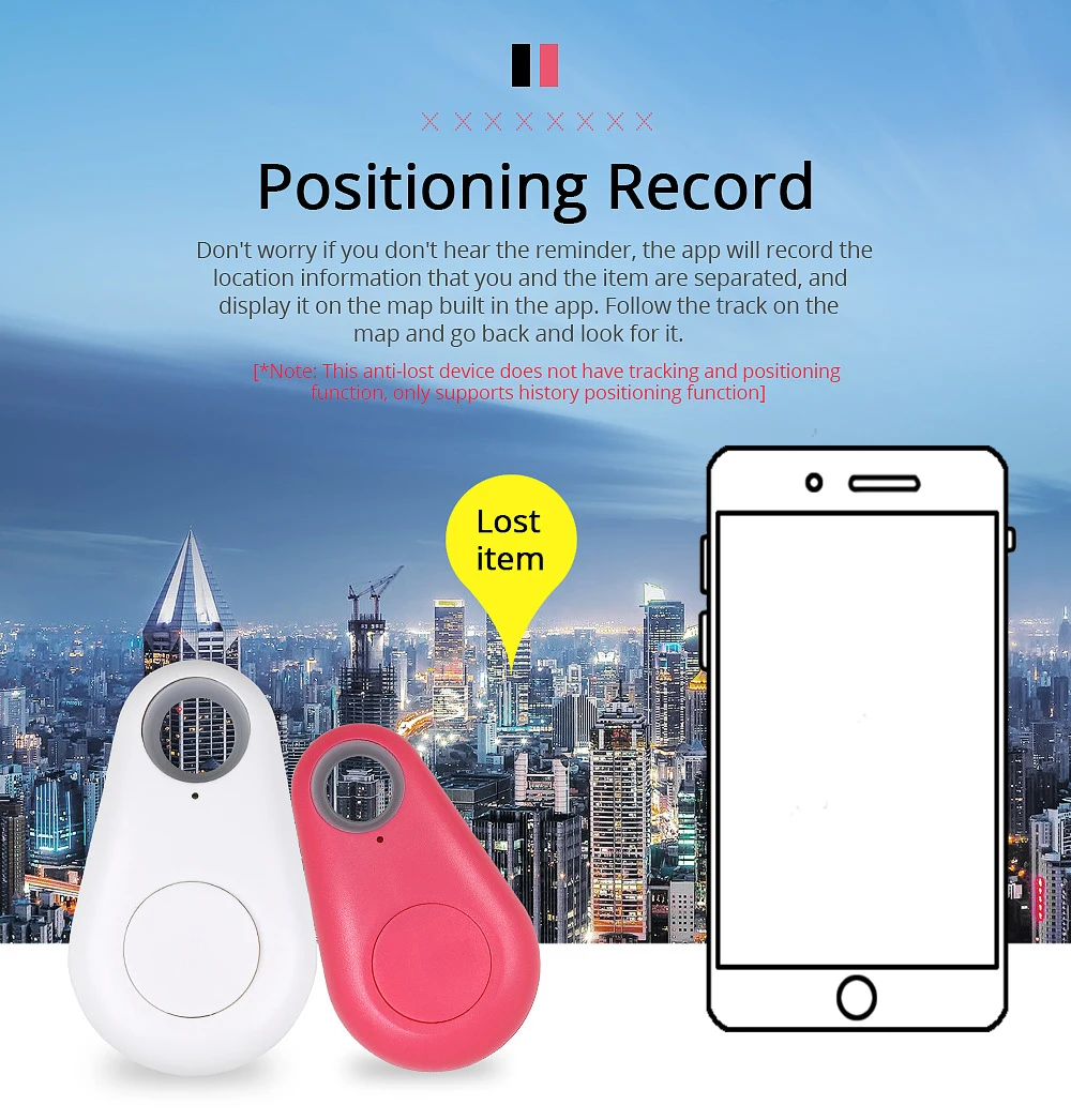 Portable Mini GPS Bluetooth Anti Lost Tracker For Old Men Kid Pet Bluetooth 5.0 Mobile Key Round Tracking Smart Finder Locator