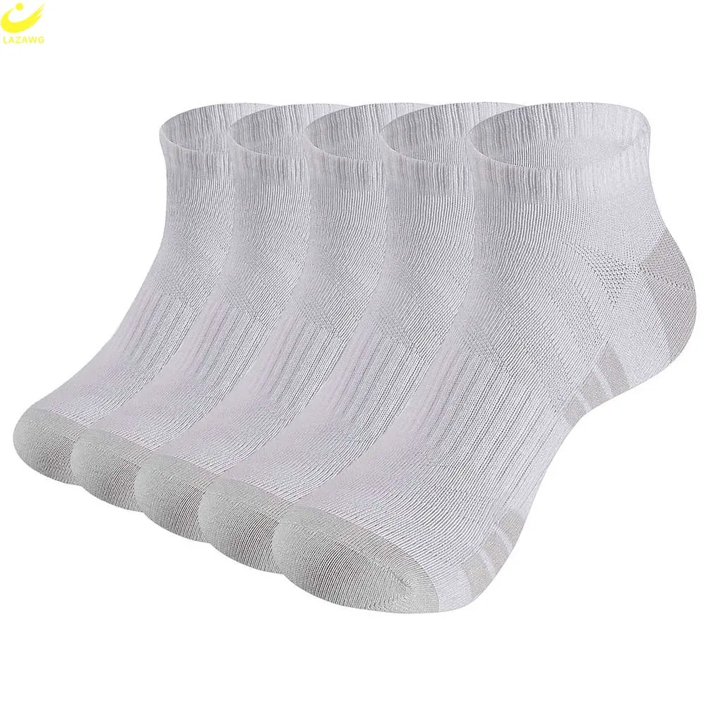 

LAZAWG 5Pairs Men's Cotton Socks Low Tube High Quality Casual Breathable Warm Sports Cycling Crew Socks for Men Soft Sock