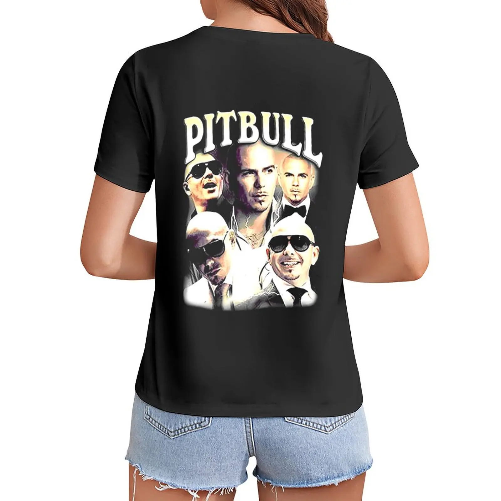 

Pitbull Mr.Worldwide Vintage T-Shirt cute tops aesthetic clothes sublime t-shirts for Women pack